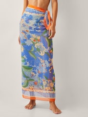 Monsoon Blue Helena Floral Print Sarong Cover-Up - Image 3 of 5