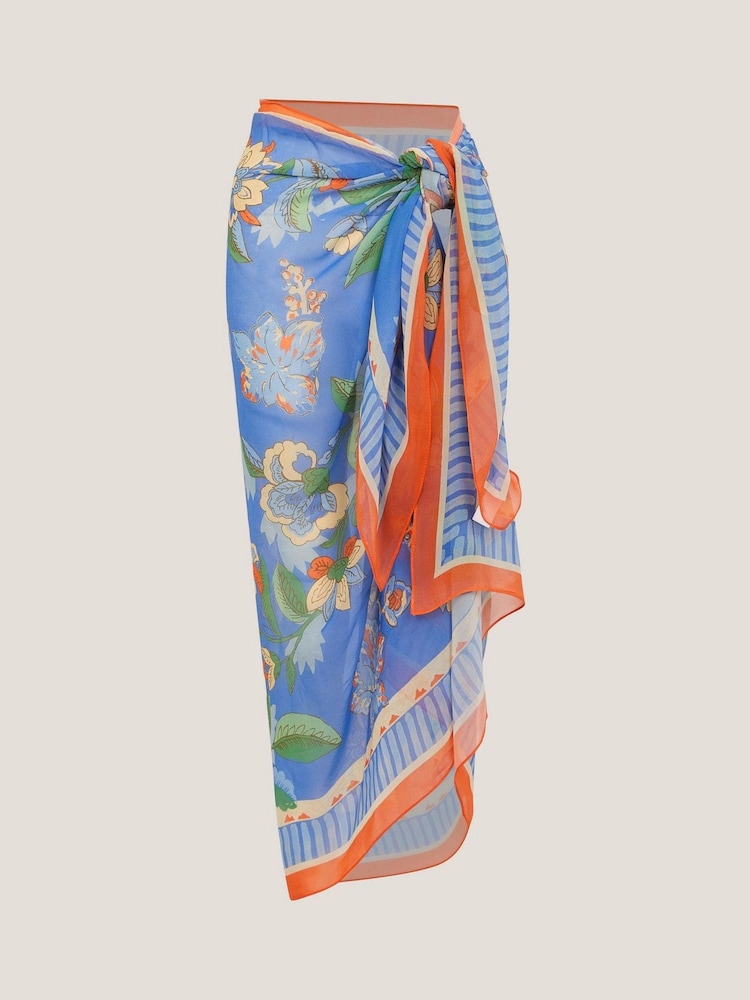 Monsoon Blue Helena Floral Print Sarong Cover-Up - Image 5 of 5