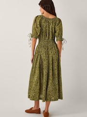 Monsoon Green Delma Paisley Print Midi Dress - Image 3 of 5