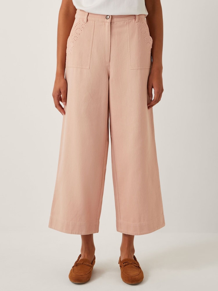 Monsoon Pink Belle Embroidered Pocket Trousers - Image 2 of 5