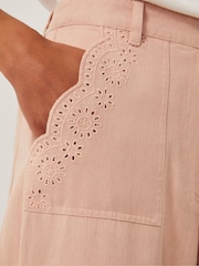 Monsoon Pink Belle Embroidered Pocket Trousers - Image 4 of 5