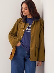 Monsoon Khaki Rosie Corduroy Collar Barn Jacket - Image 3 of 5