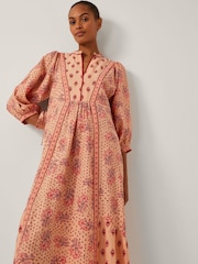 Monsoon Sibyl Contrast Print Midi Dress - Bild 1 von 4