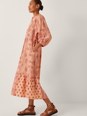 Monsoon Sibyl Contrast Print Midi Dress - Bild 3 von 4