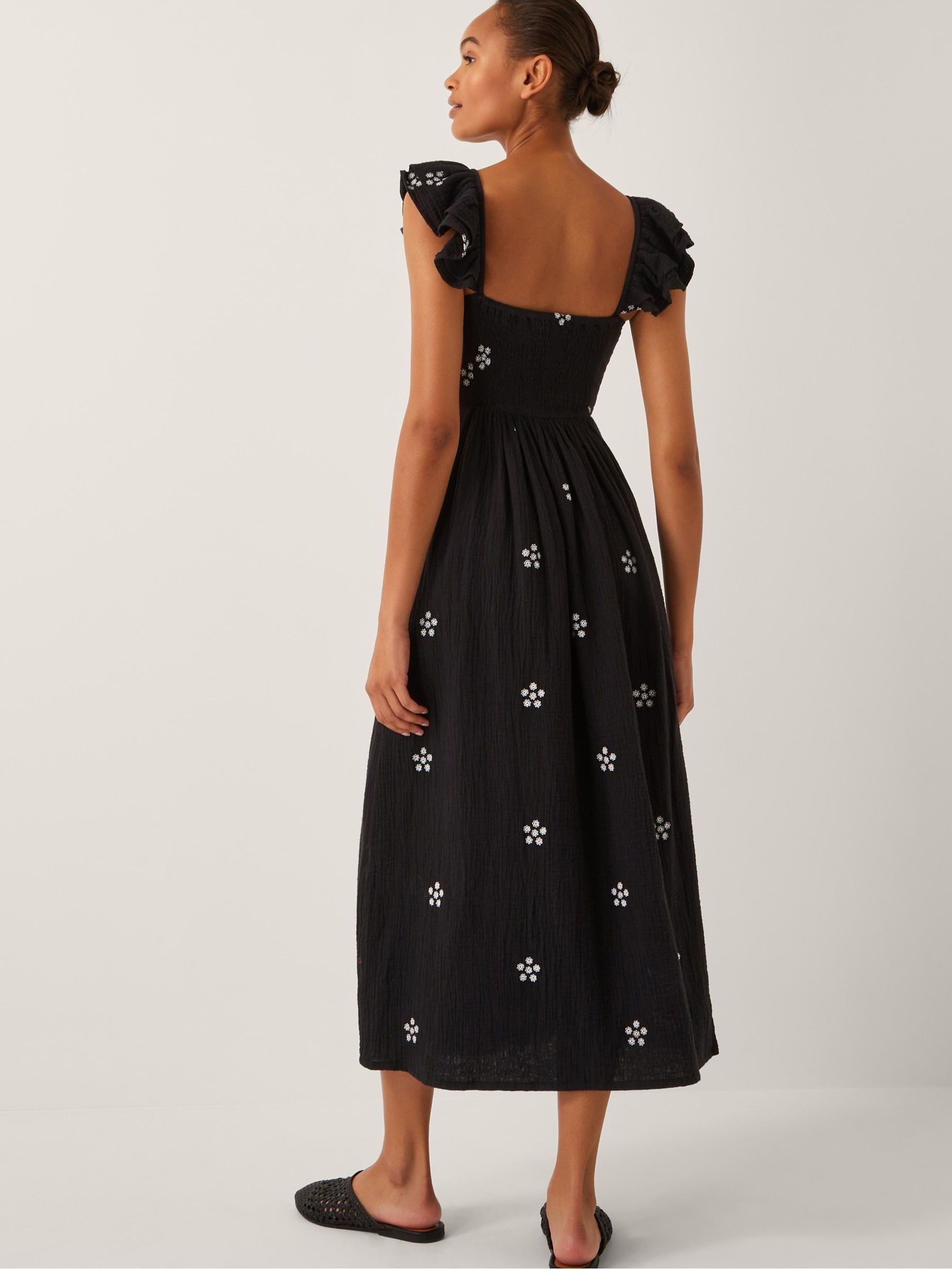 black floral embroidered dress Lxhome Women Boho Wedding Long Sleeve Size 0 Hang Or Line Dry Buy Monsoon Black Daisy Embroidered