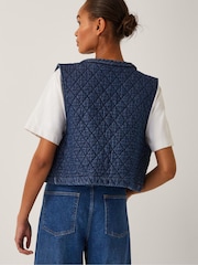 Monsoon Blue Martha Quilted Waistcoat - Image 3 of 5