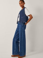 Monsoon Blue Martha Quilted Waistcoat - Image 4 of 5