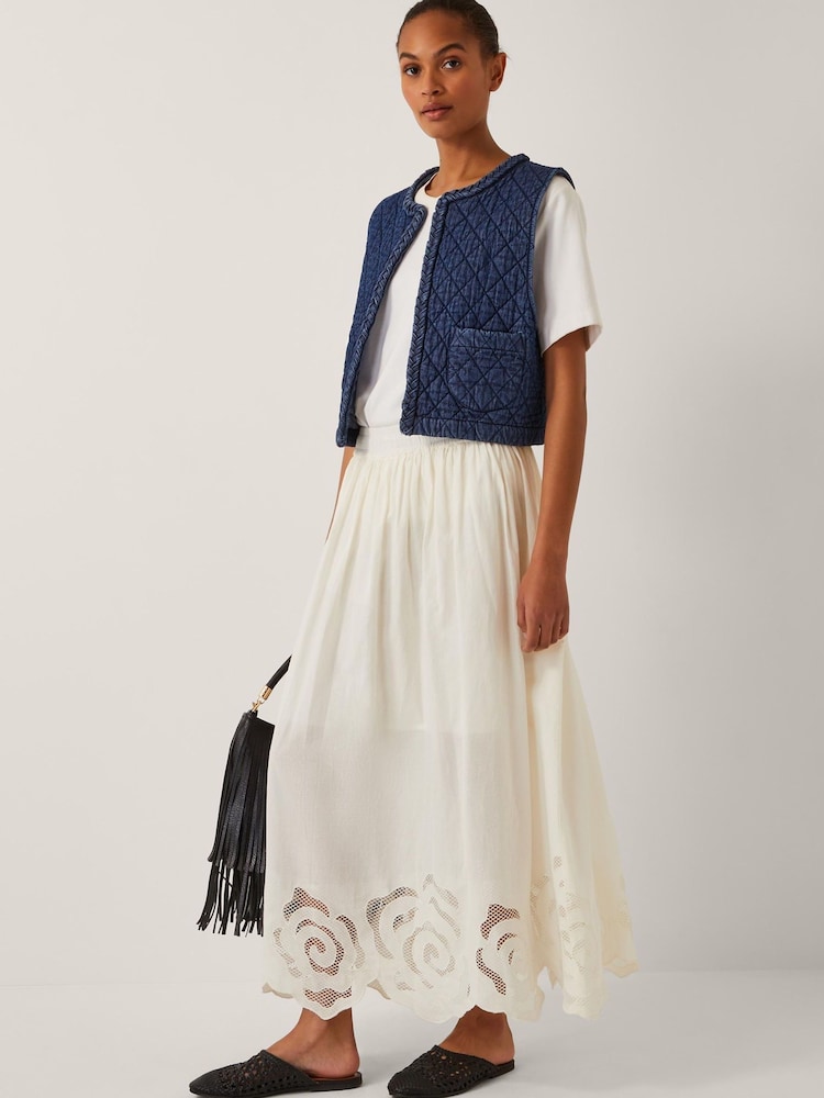 Monsoon Blue Martha Quilted Waistcoat - Image 5 of 5