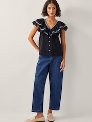 Monsoon Fenn Statement Ruffle Top - Imagen 1 de 4