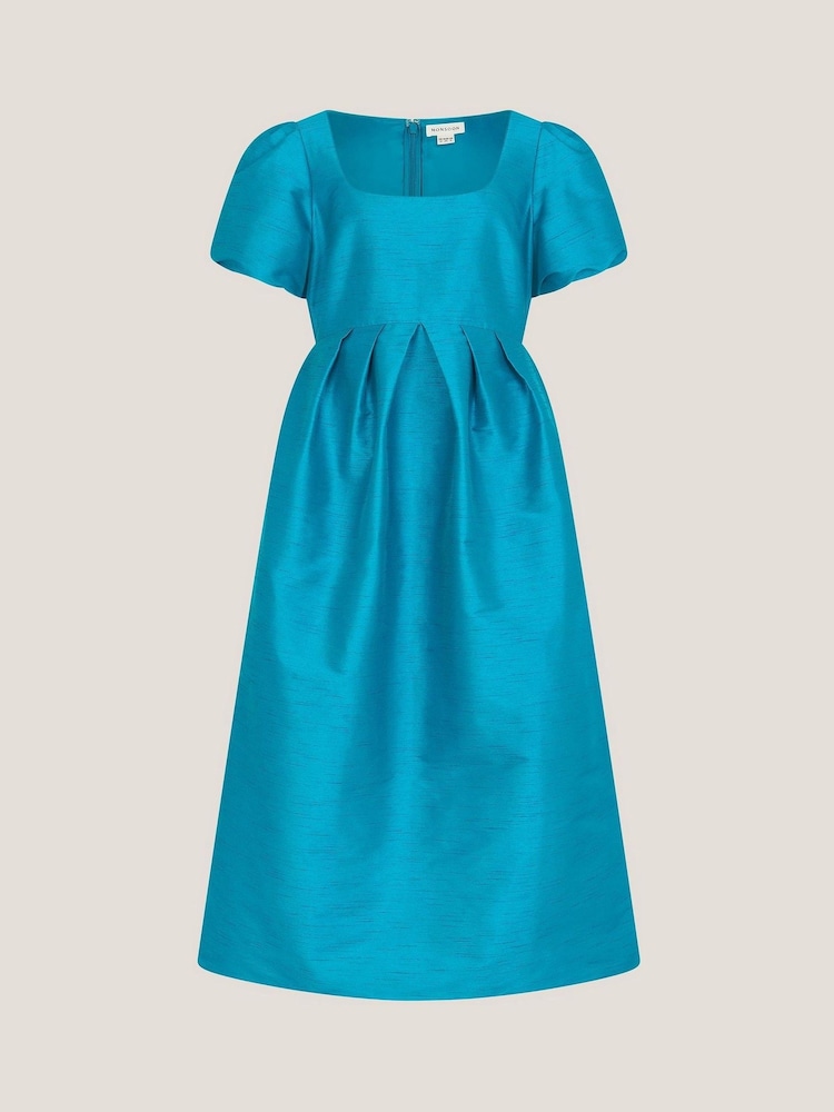Monsoon Blue Sandra Puff Sleeve Midi Dress - Image 5 of 5