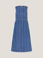 Monsoon Ottilie Stripe Denim Midi Dress - Изображение 5 из 5