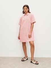 curtoOliver Bonas listrado com meio zíper Denim Dress - Imagem 1 de 7