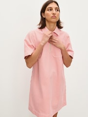 curtoOliver Bonas listrado com meio zíper Denim Dress - Imagem 2 de 7