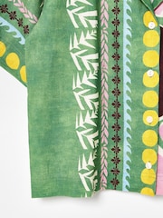 Oliver Bonas Green Sun Print Short Sleeve Shirt - Image 5 of 5