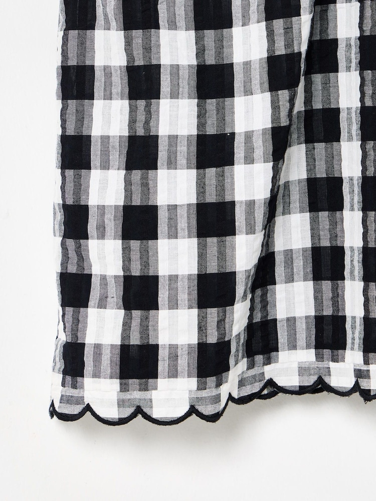 Blusa Oliver Bonas com babados xadrez xadrez - Imagem 5 de 5