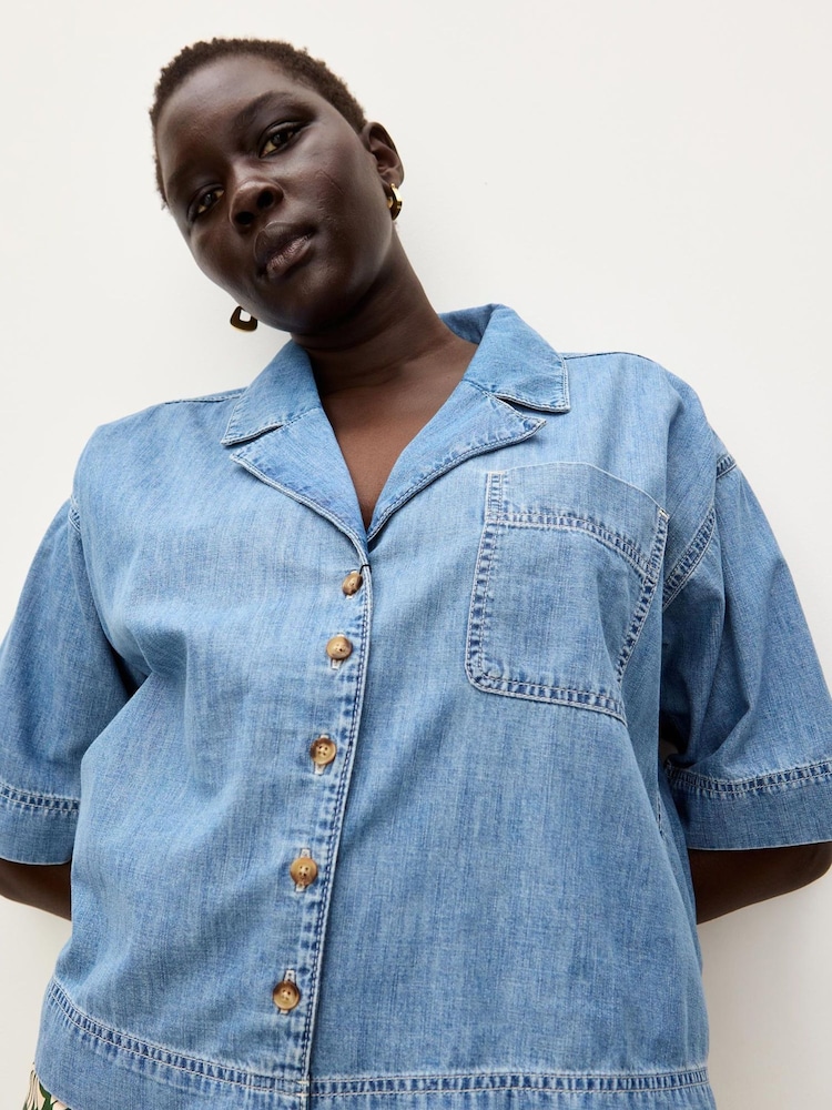 Oliver Bonas Denim Short Sleeve Shirt - Imagen 2 de 7