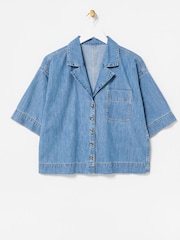 Oliver Bonas Denim Short Sleeve Shirt - Imagen 3 de 7