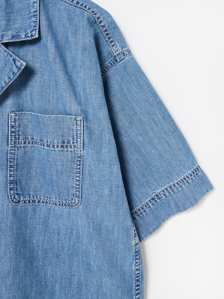 Oliver Bonas Denim Short Sleeve Shirt - Imagen 7 de 7