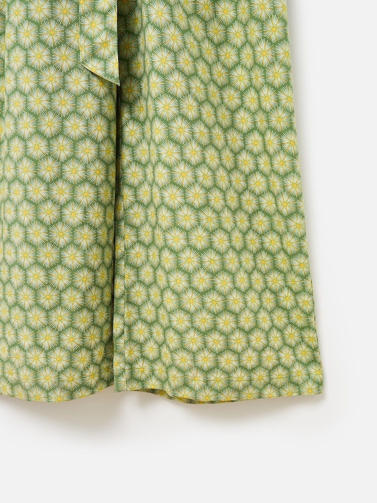 Oliver Bonas Green Sunburst Print Tie Waist Jumpsuit - Image 6 of 6