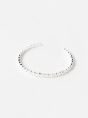 Oliver Bonas Silver Tone Clodagh Engraved Swirl Bangle - Image 1 of 4