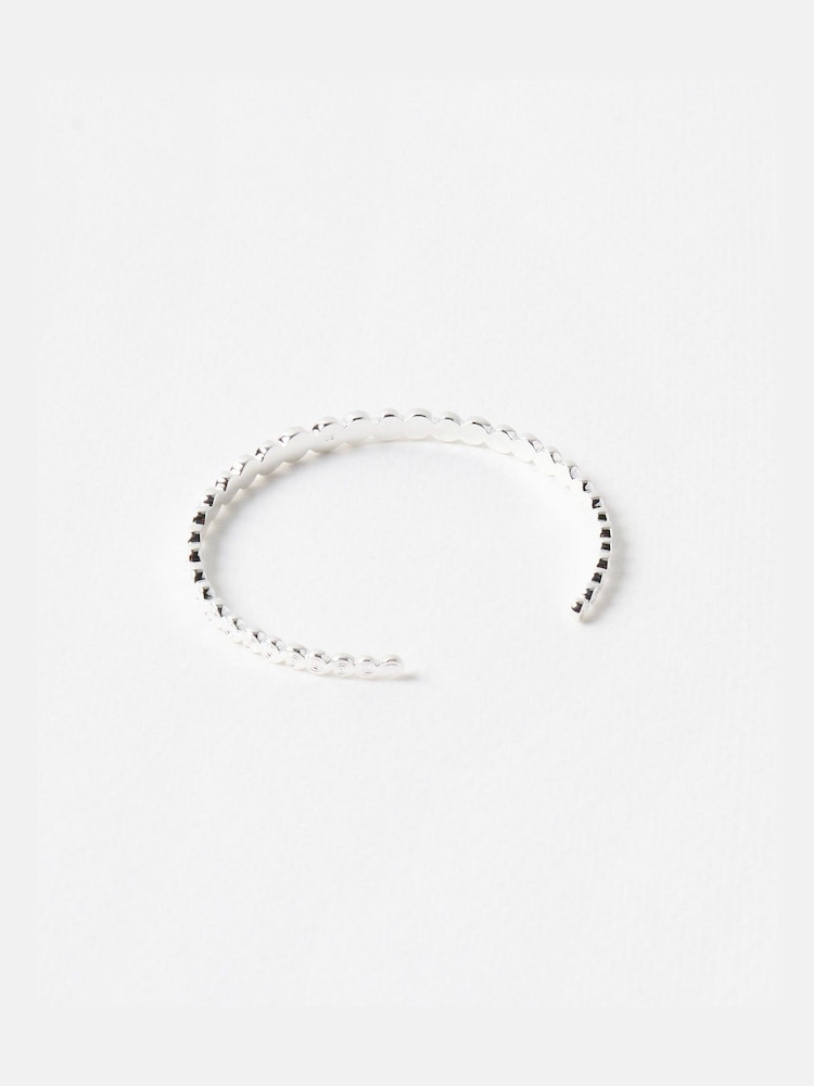 Oliver Bonas Silver Tone Clodagh Engraved Swirl Bangle - Image 2 of 4
