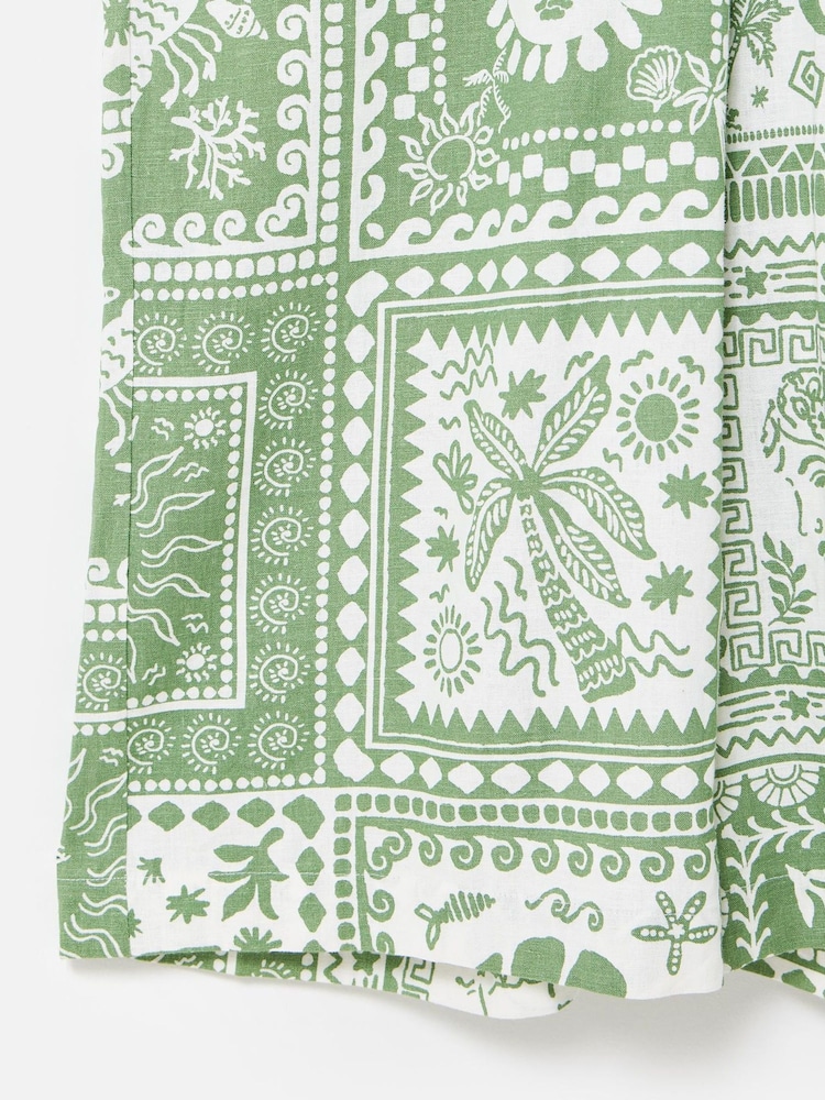 Oliver Bonas Summer Tile Print Linen Blend Jumpsuit - Imagen 8 de 8 Oliver Bonas Summer Tile Print Linen Blend Jumpsuit - Imagen 8 de 8