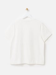 Oliver Bonas White Beaded Banana Graphic Print T-Shirt - Image 2 of 6