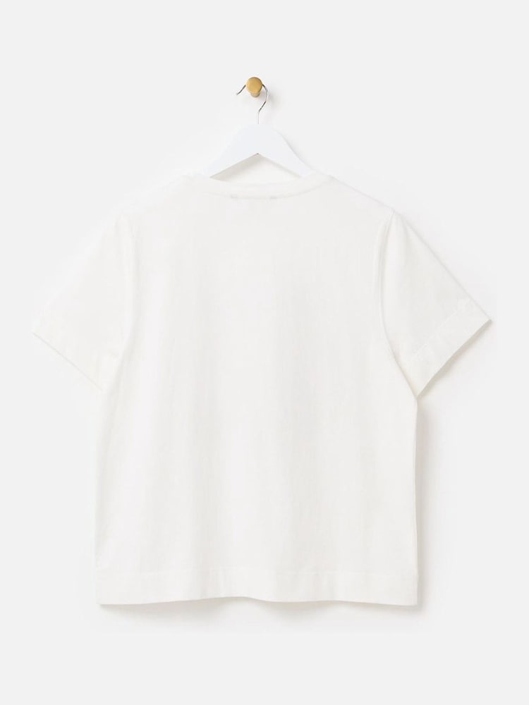 Oliver Bonas White Beaded Banana Graphic Print T-Shirt - Image 2 of 6