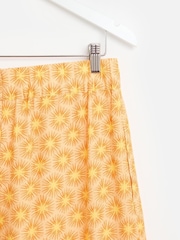 Oliver Bonas Orange Sunburst Print Cropped Wide Leg Trousers - Image 4 of 5