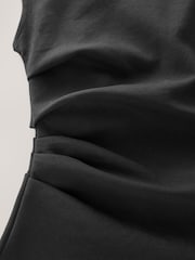 Black Jersey Drape T-Shirt - Image 2 of 3