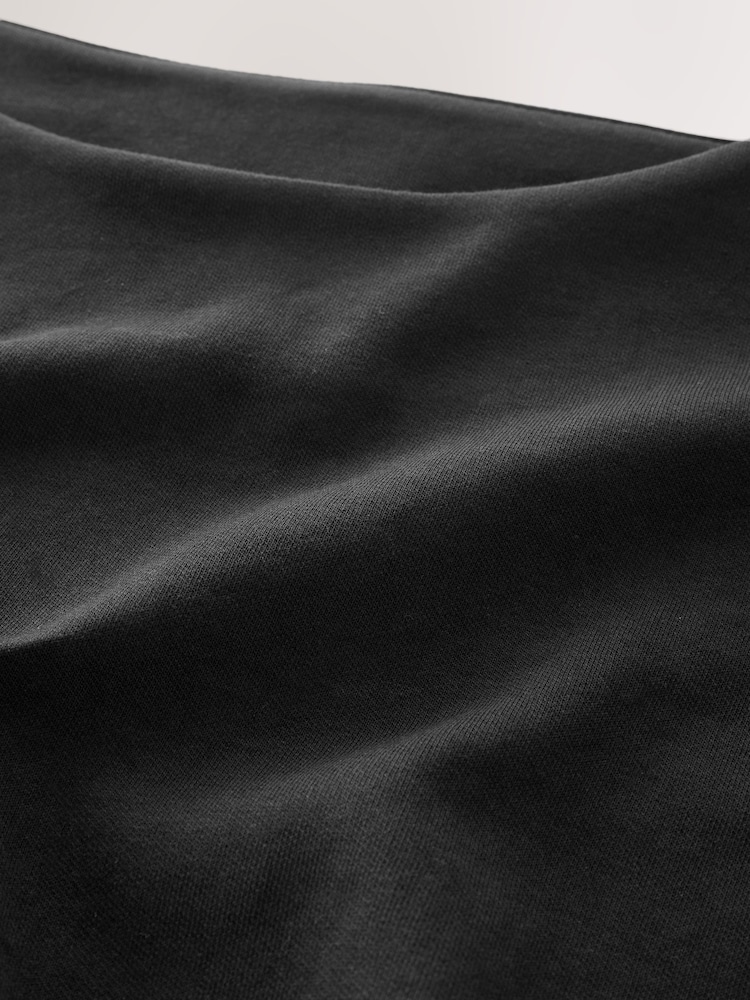 Black Jersey Drape T-Shirt - Image 3 of 3 Black Jersey Drape T-Shirt - Image 3 of 3