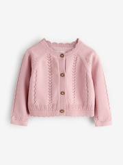 Pink Pointelle Petite Cardigan - Image 1 of 1