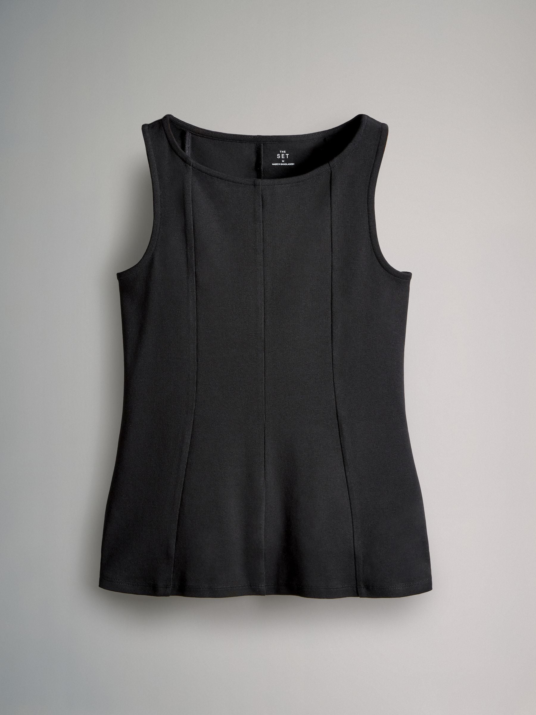 Buy The Set 3 Pack Sleeveless Peplum Tops Black/Neutral/Stone from