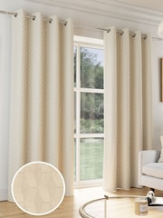 Enhanced Living Cream Tokyo Thermal Room Darkening Eyelet Curtains - Image 1 of 4