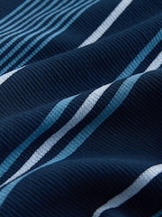 Navy Regular Fit Stripe Short Sleeve Jersey Shirt - Image 6 of 7