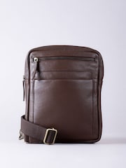 Lakeland Leather Brown Explorer Messenger Bag - Image 5 of 8