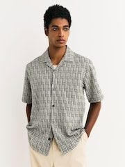 Sage Green Regular Fit N. Premium Short Sleeve Geometric Print Jersey Smart Shirt - Image 3 of 7