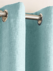 Enhanced Living Sky Blue Vogue Thermal Room Darkening Eyelet Curtains - Image 2 of 5