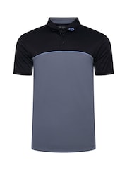 Fazer Mens Hayrose Colour Block Golf Black Polo Shirt - Image 1 of 3