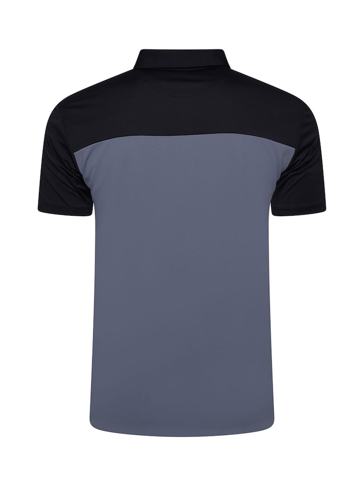 Fazer Mens Hayrose Colour Block Golf Black Polo Shirt - Image 2 of 3