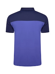 Fazer Mens Blue Hayrose Colour Block Golf Polo Shirt - Image 2 of 3