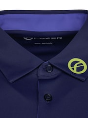 Fazer Mens Blue Hayrose Colour Block Golf Polo Shirt - Image 3 of 3