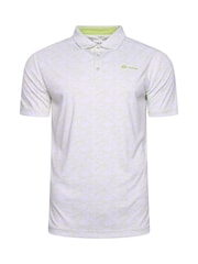 Fazer Mens Chester Scribble Golf White Polo Shirt - Image 1 of 4