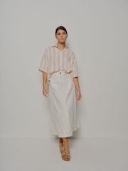 Smith & Soul White Denim Midi Skirt - Image 2 of 5