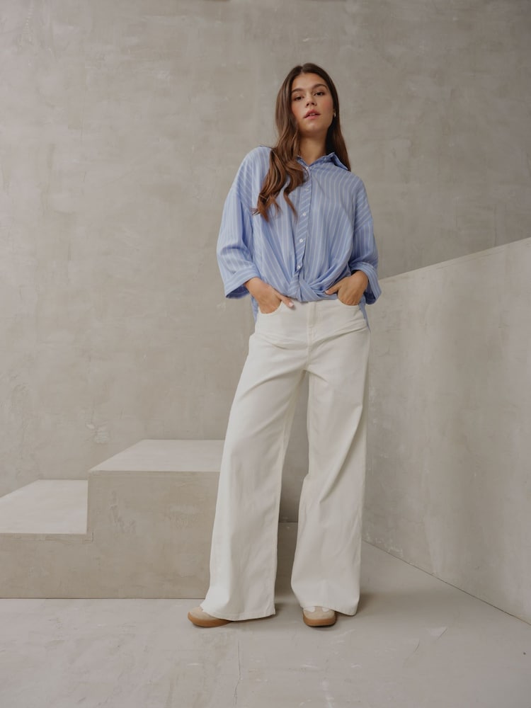 Smith & Soul Blue Striped Shirt Blouse - Image 5 of 5