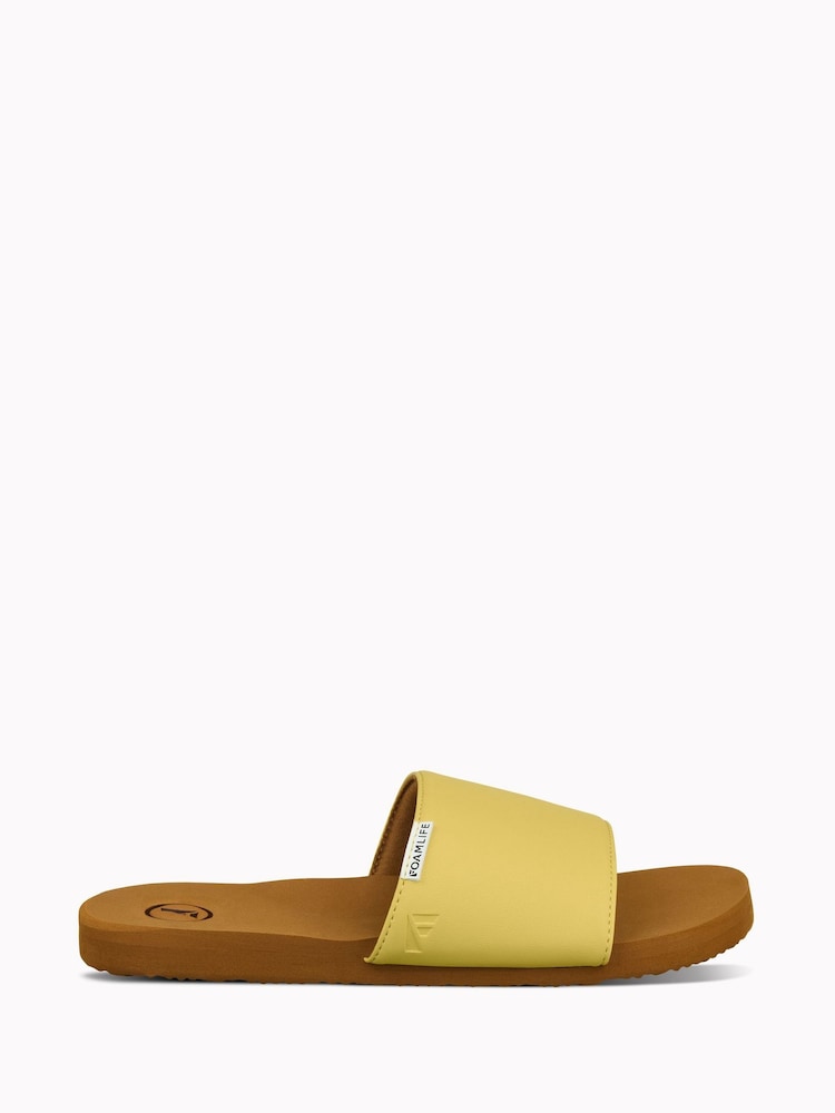 Foamlife Yellow Womens Seales Sliders - Image 1 of 4