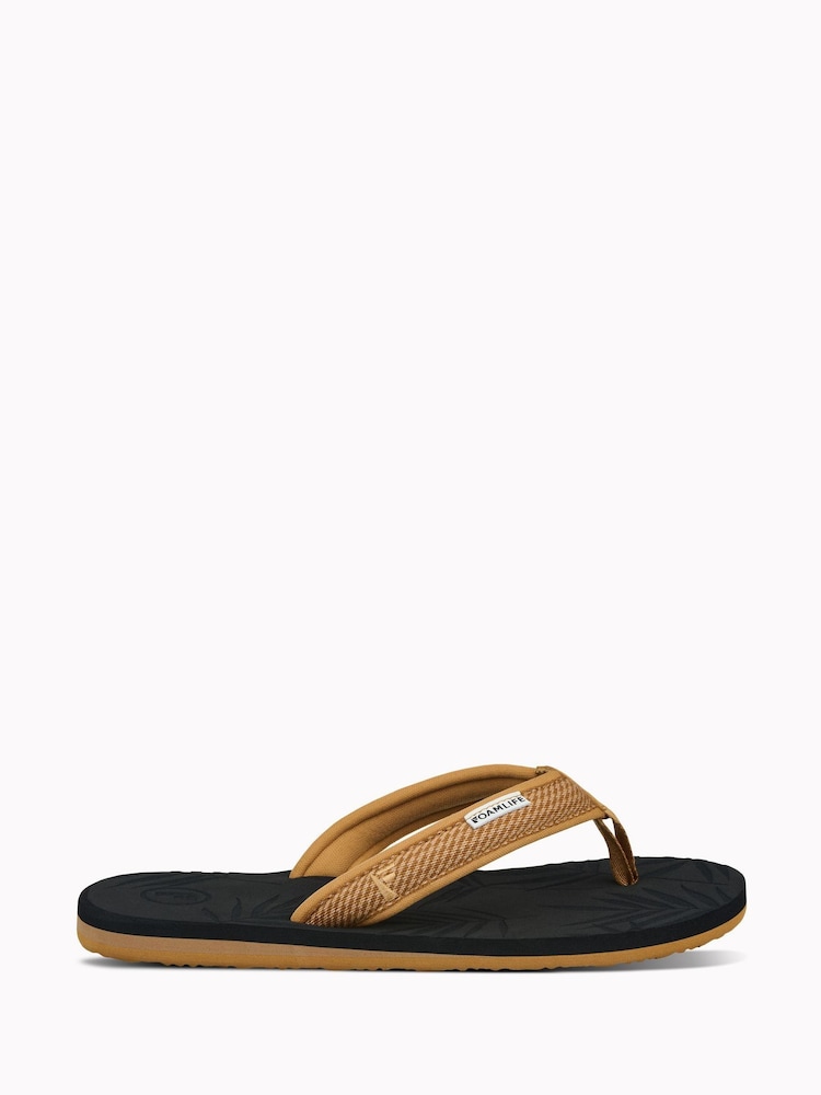 Foamlife Black Womens Harts Flip Flops - Image 1 of 4