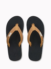 Foamlife Black Womens Harts Flip Flops - Image 4 of 4