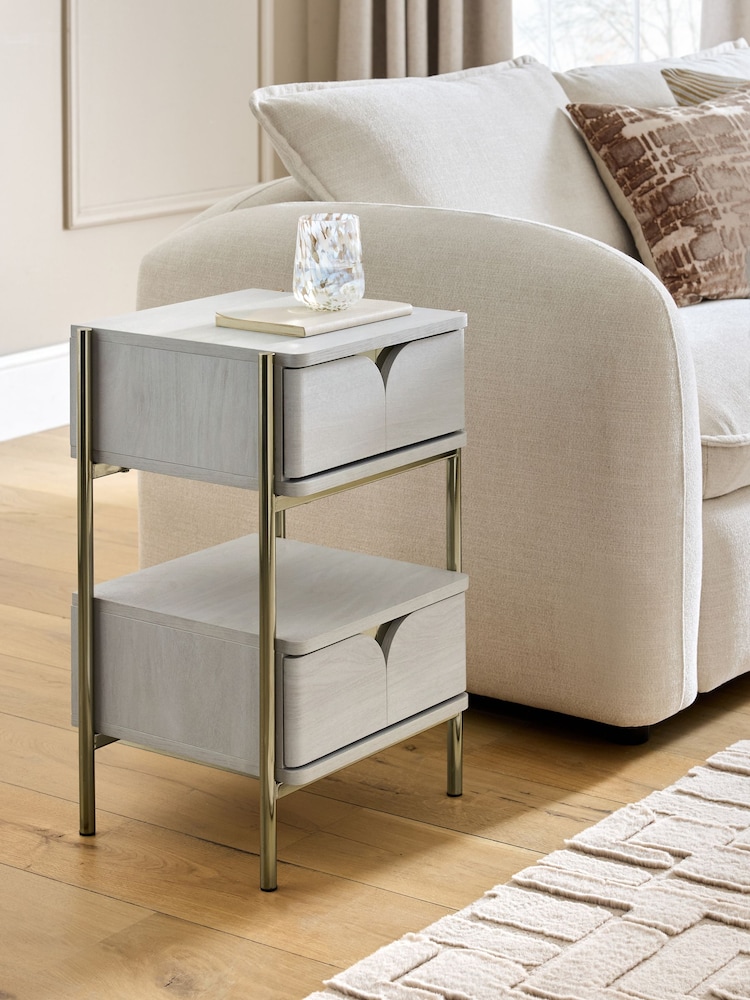 Light Evie Storage Side Table - Image 1 of 4