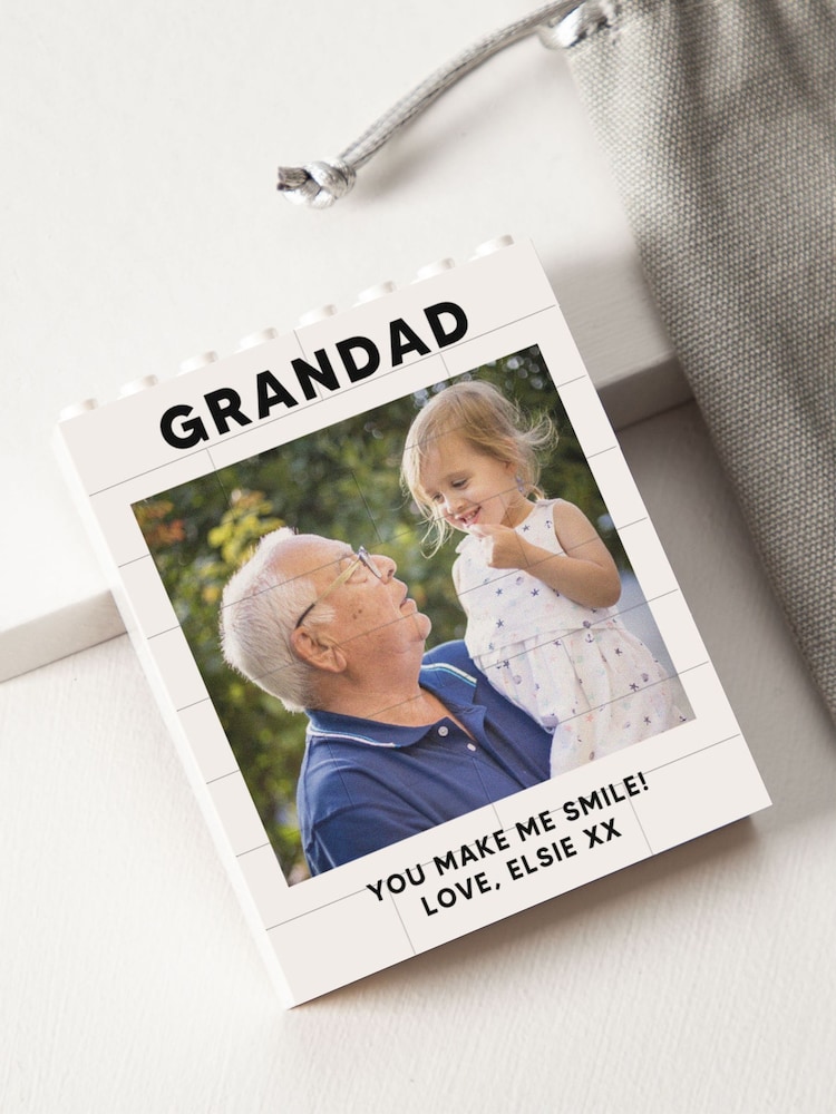 Custom Photo Memory Fathers Day Building Block Print Novelty Gift by No Ordinary Gift - Image 1 of 2